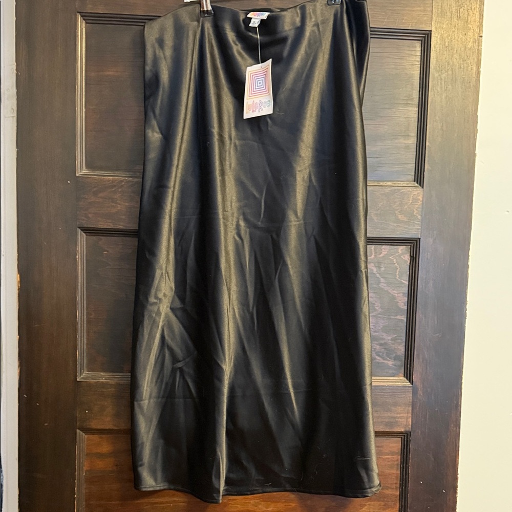 Lularoe black autumn skirt xl nwt